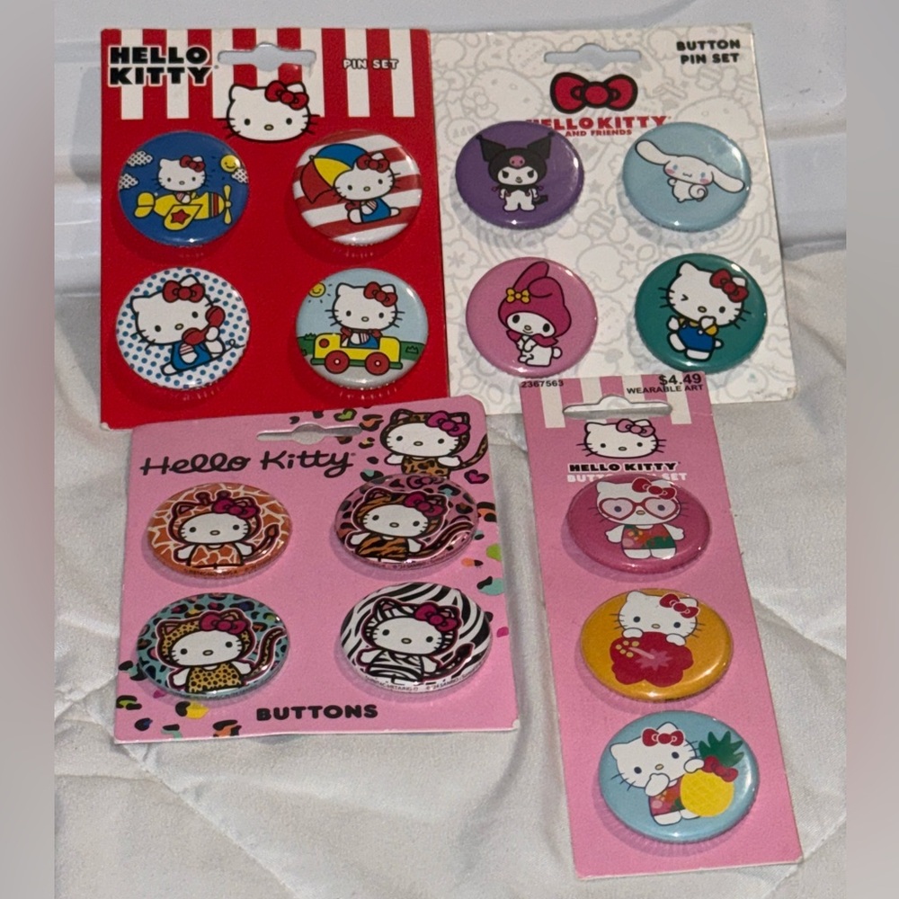 Hello Kitty Buttons bundle Set